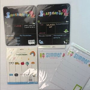 First/Last Day of School Boards Summer Bucket Lists -2 sets w/ 1 photo prop set